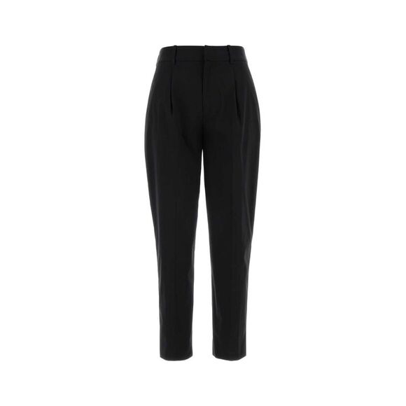 Pt Torino Women Black Stretch Cotton Blend Daisy Pant